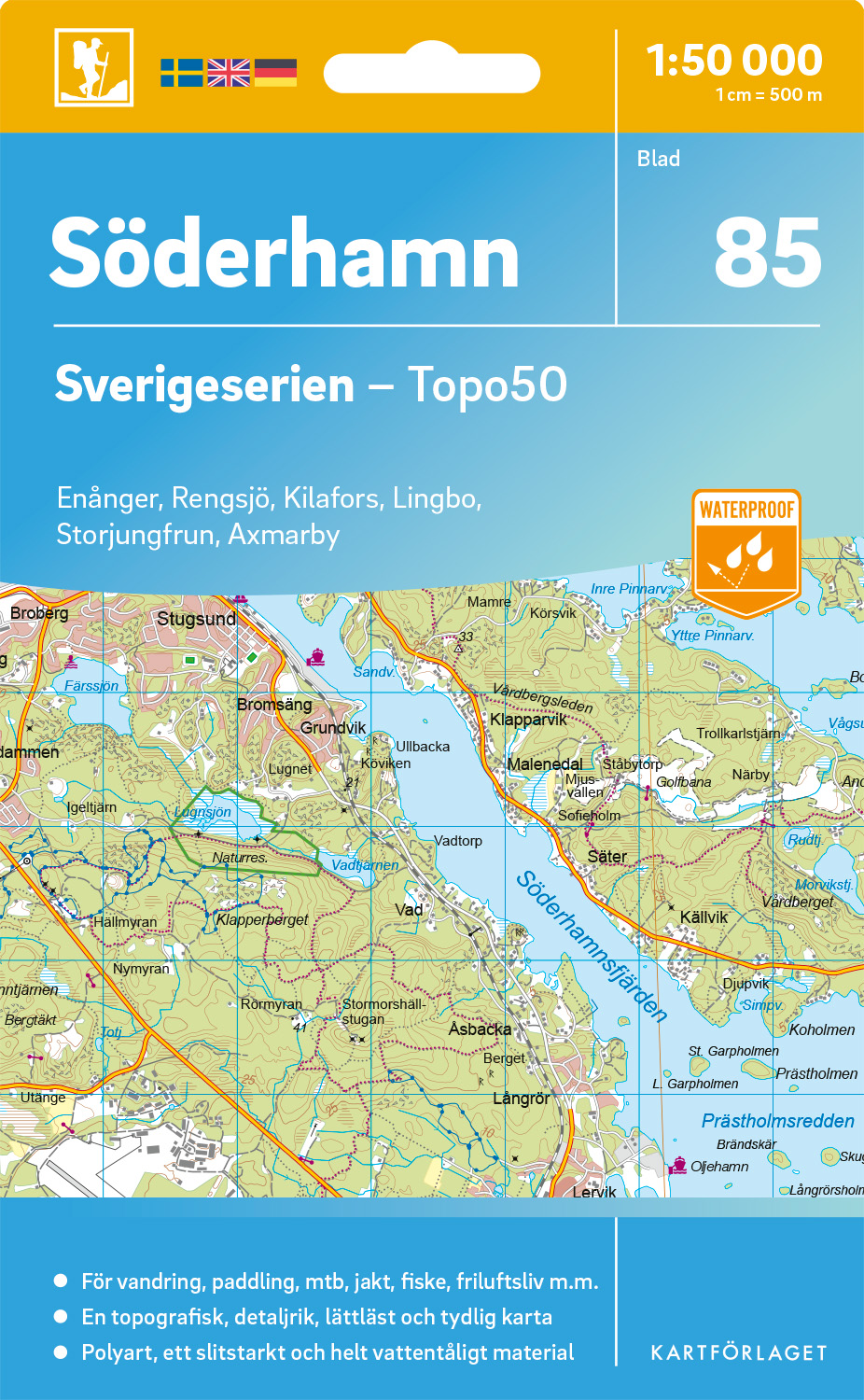85 Söderhamn Sverigeserien 1:50 000
