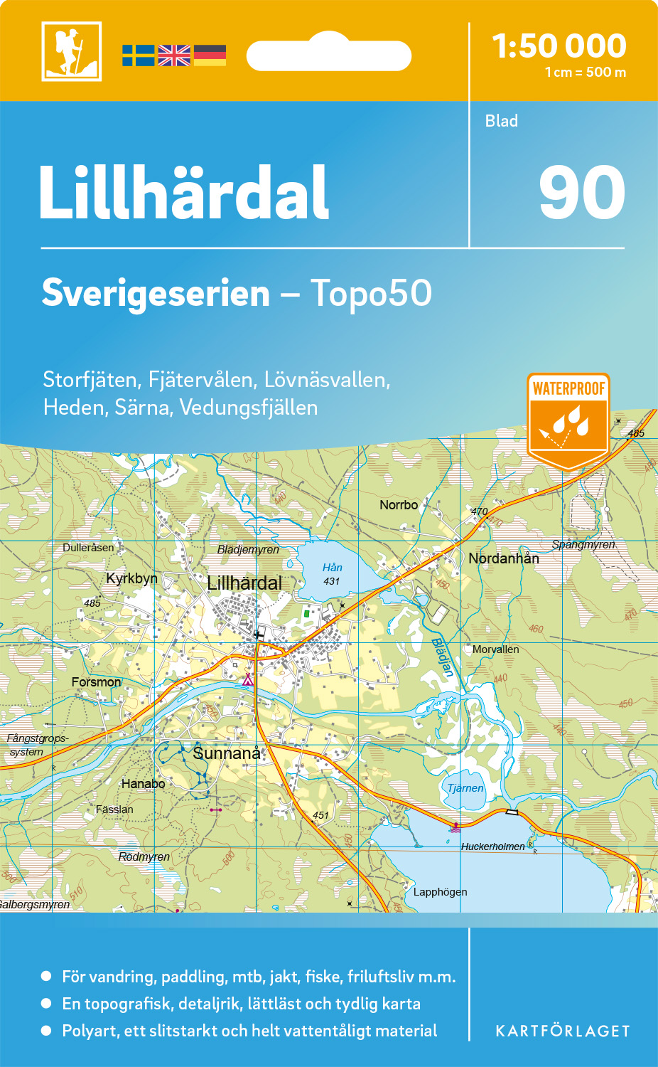 90 Lillhärdal Sverigeserien 1:50 000