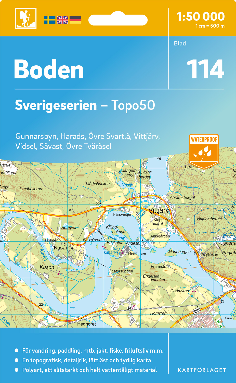 114 Boden Sverigeserien 1:50 000