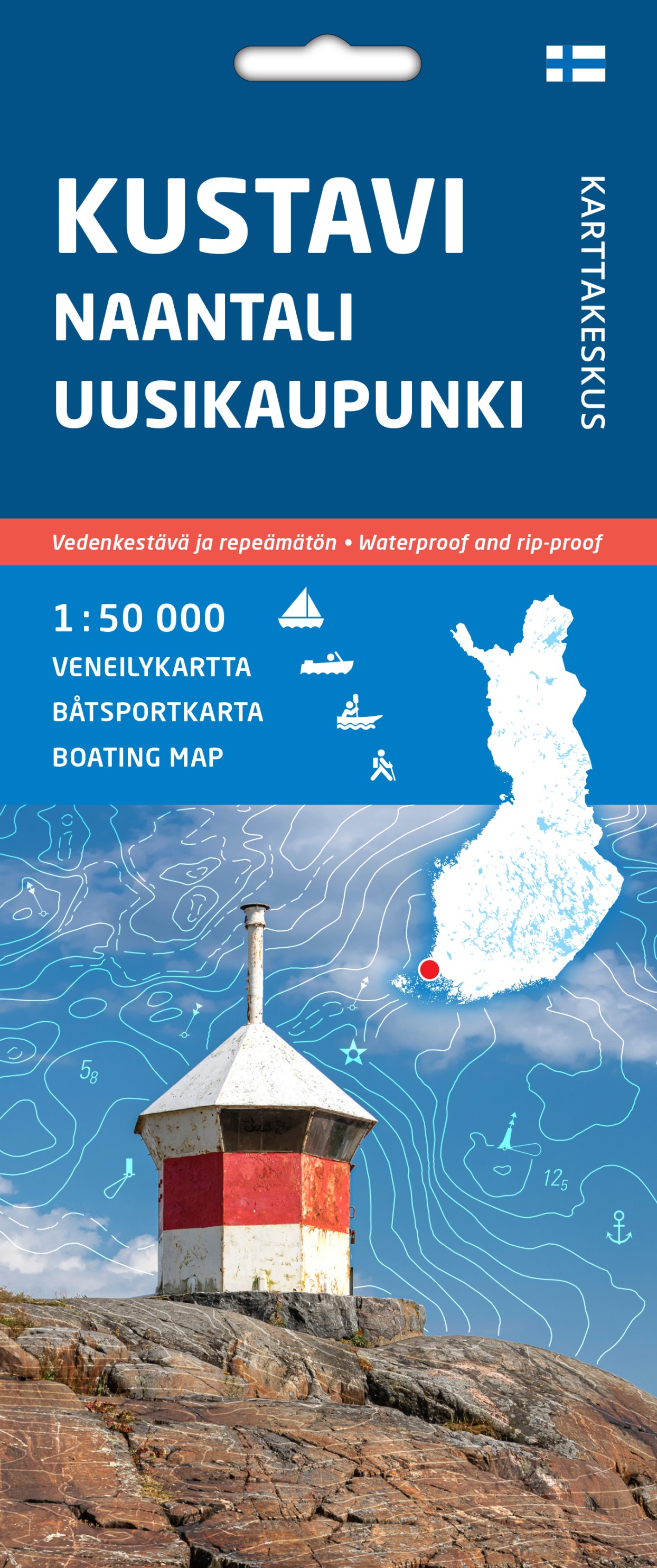 Kustavi Naantali Uusikaupunki Sjö- & Kustkarta
