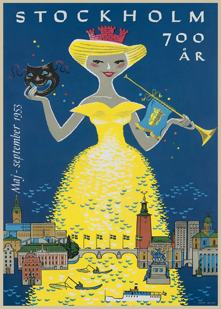 Stockholm 700 år plansch 50x70