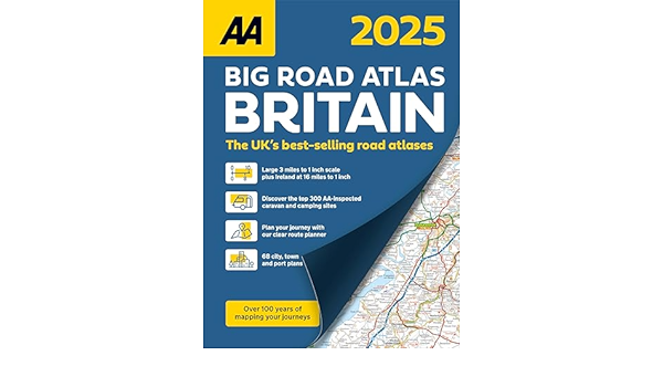 Big Road Atlas Storbritannien AA 2025