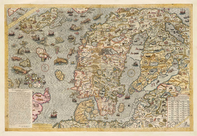 Carta Marina 1572 100.5 x 69,5cm