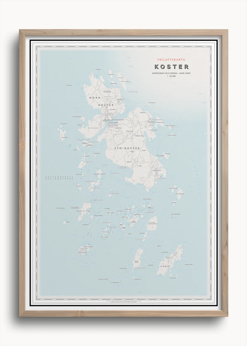 Friluftskarta Koster 50x70cm Dapa Maps