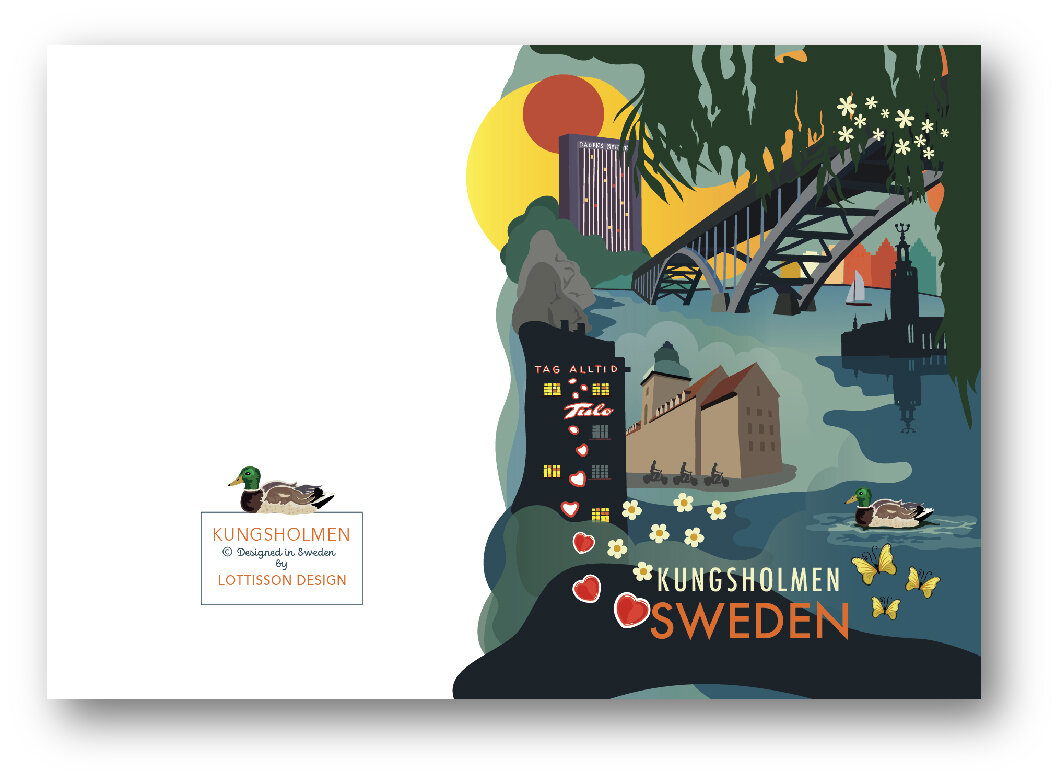 Kungsholmen Citykort A6 med kuvert