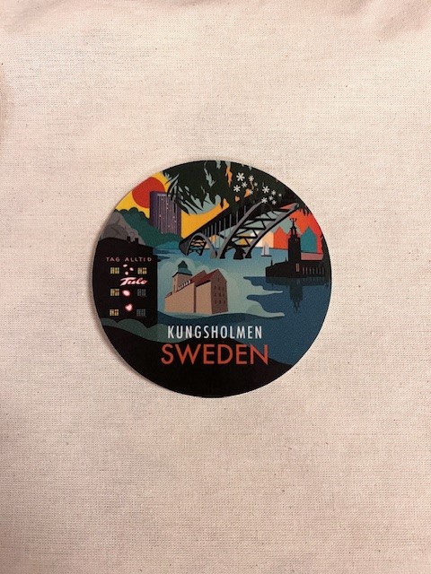 Kungsholmen Glasunderlägg 9cm diam