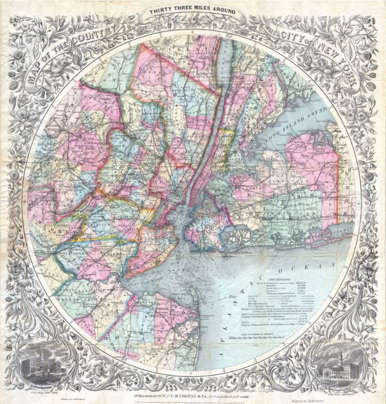 New York 1879 "Thirty miles Around"