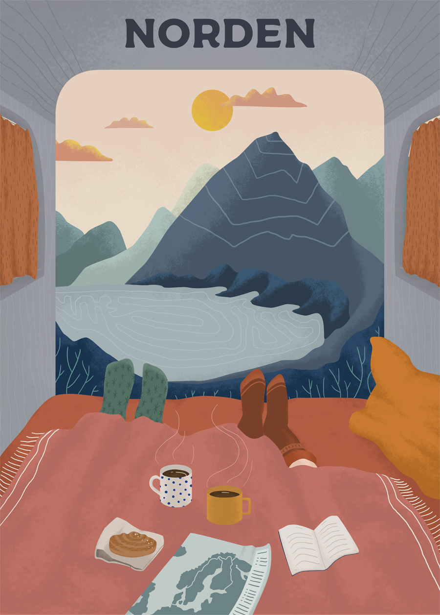 Norden Morning Coffee plansch 50x70