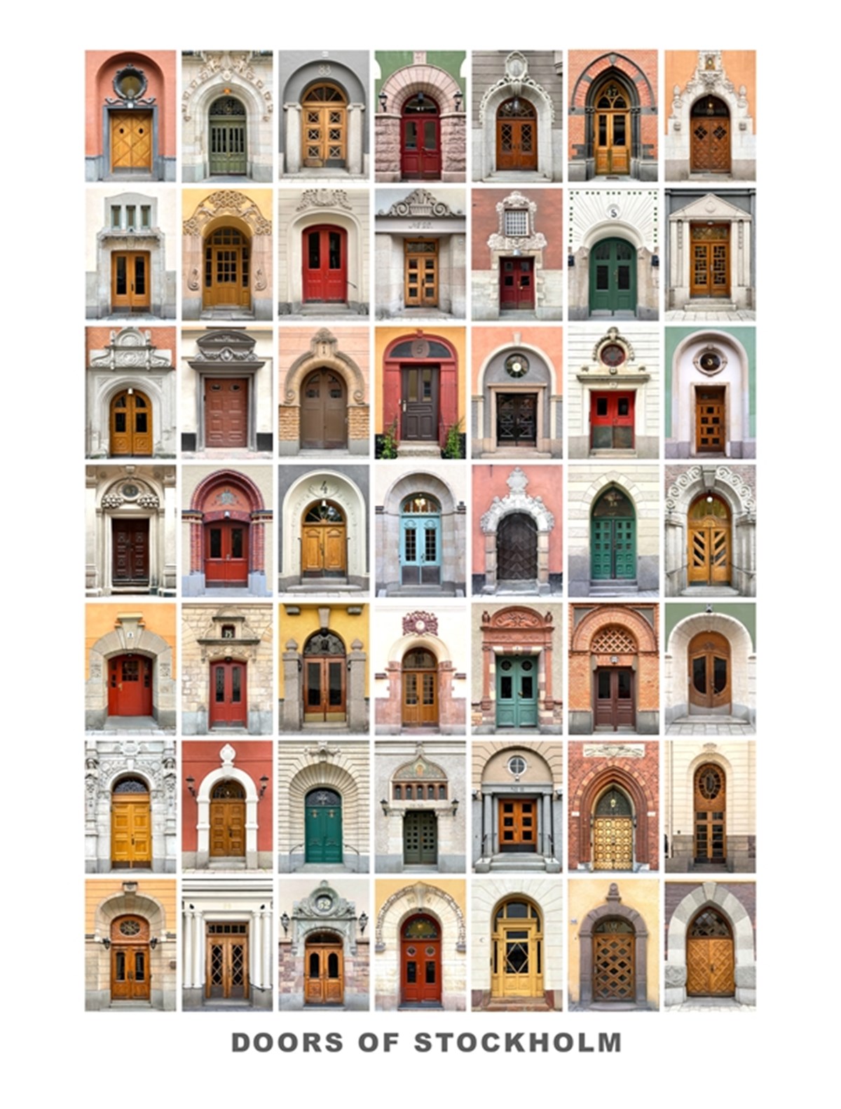 Doors of Stockholm poster 50x70