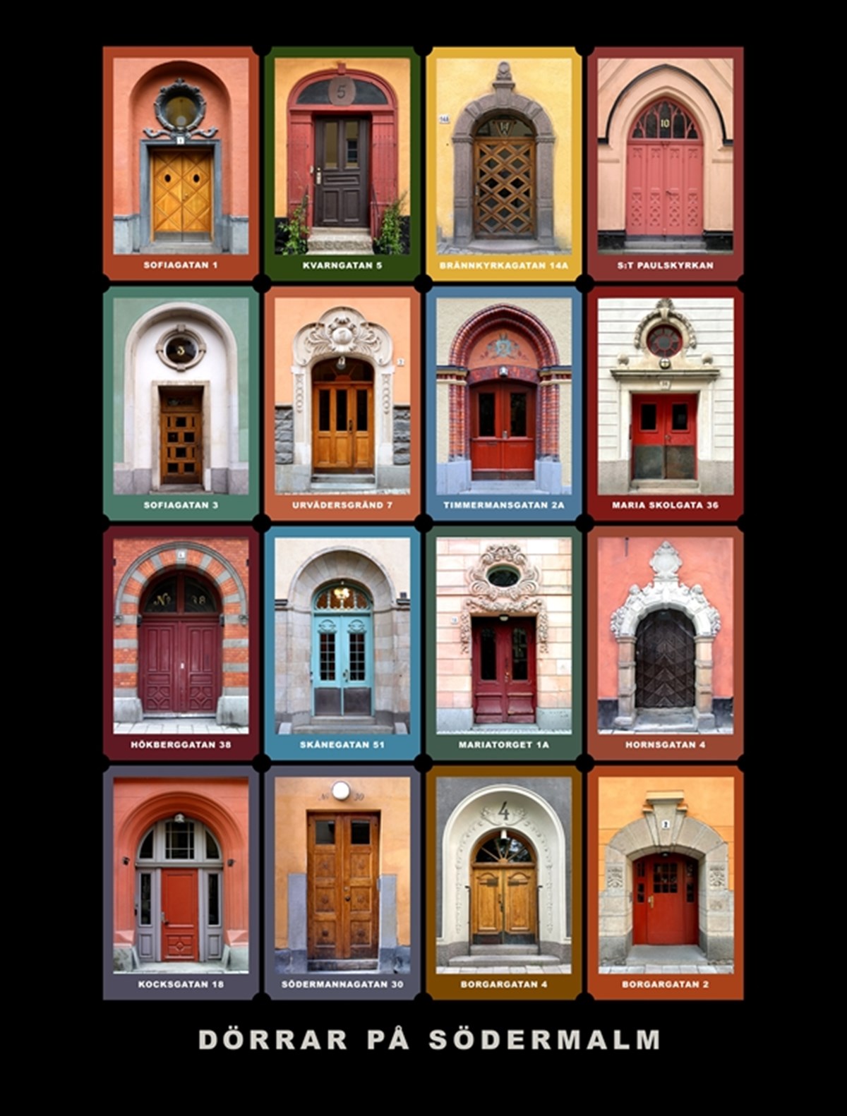 Dörrar på Södermalm poster 50x70