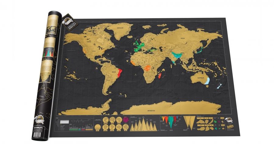 Scratch Map Deluxe Världskarta