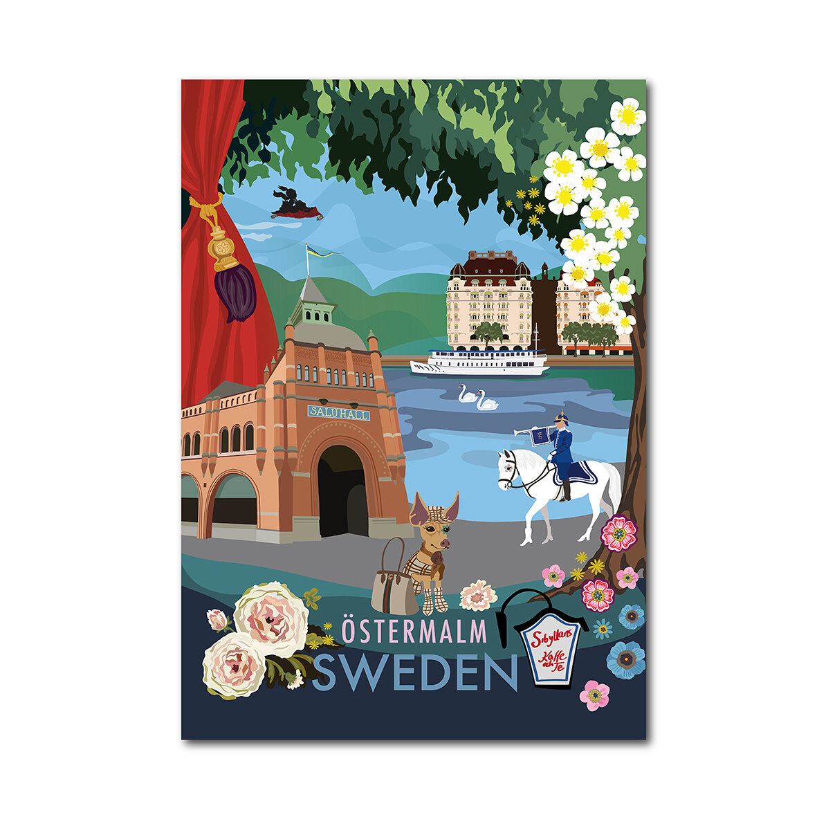 Östermalm City Poster 50x70cm
