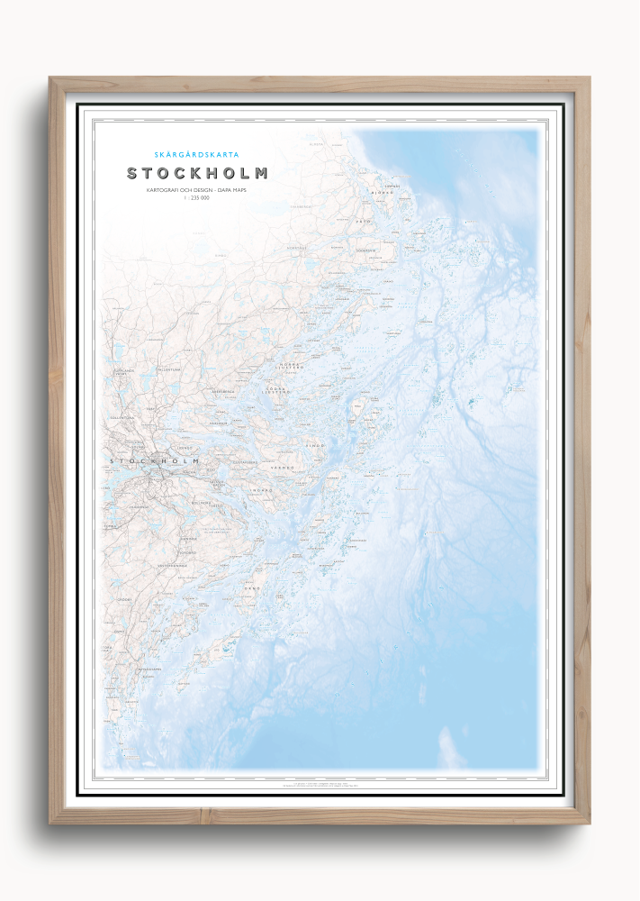 Skärgårdskarta Stockholm 50x70cm Dapa Maps