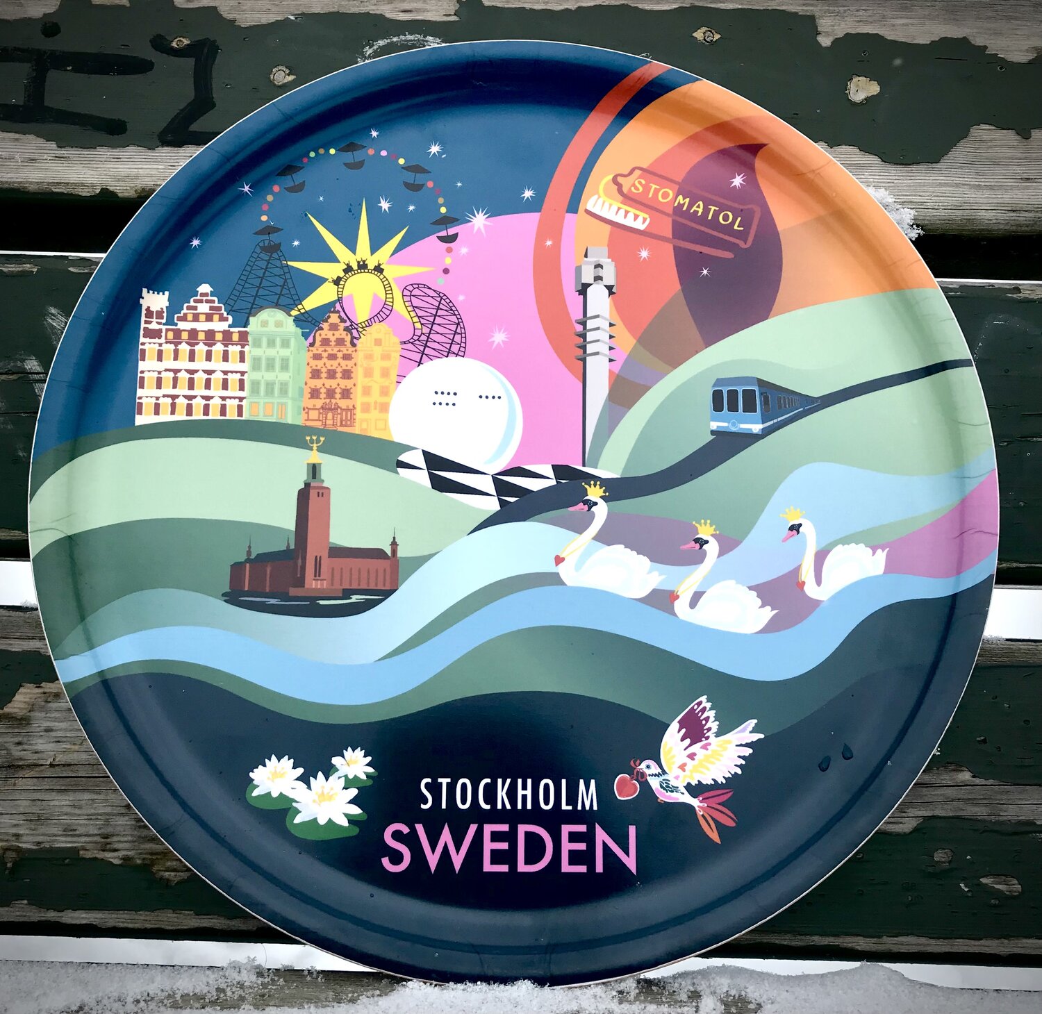 Stockholm Bricka Rund 38cm diam