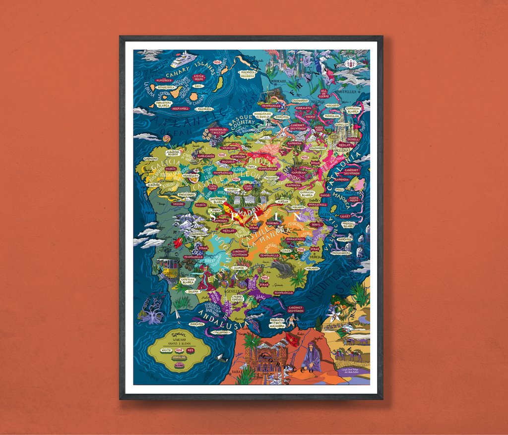 Wine Poster Spain