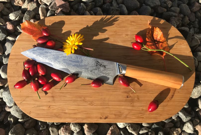 Birkaknivar Kockkniv Damaskusserien 16 cm