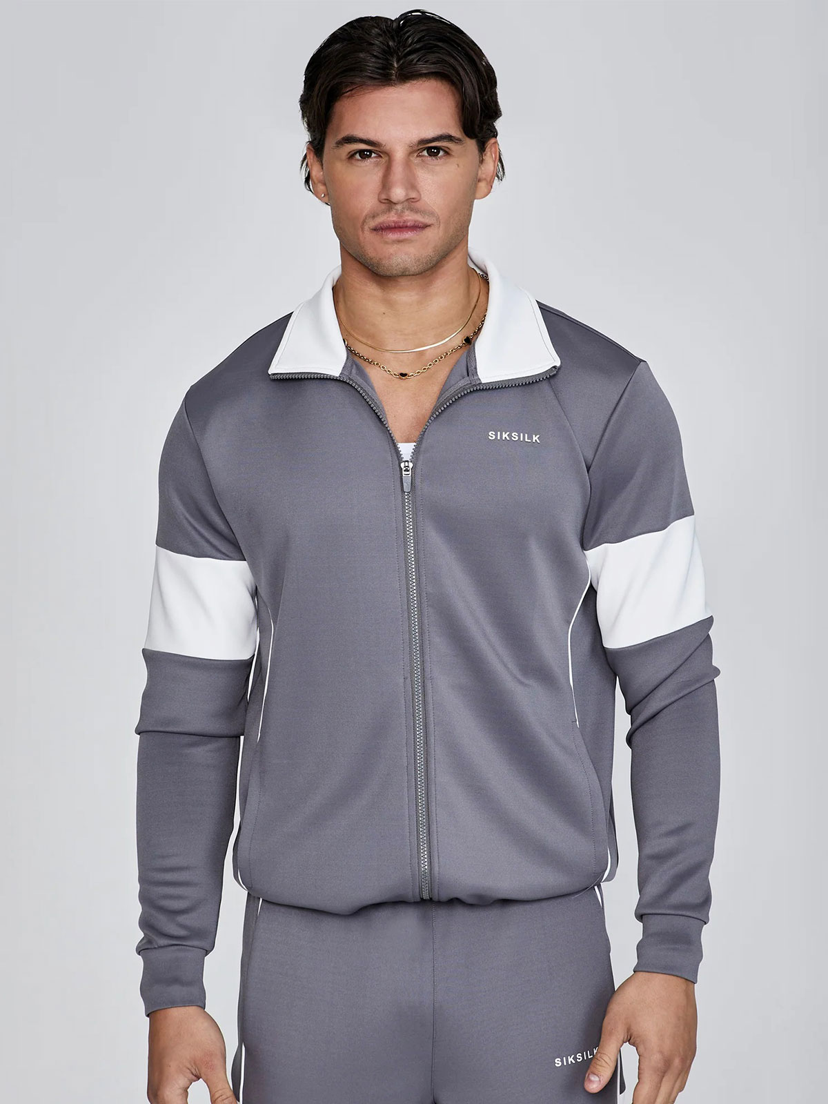 Grey Track Top