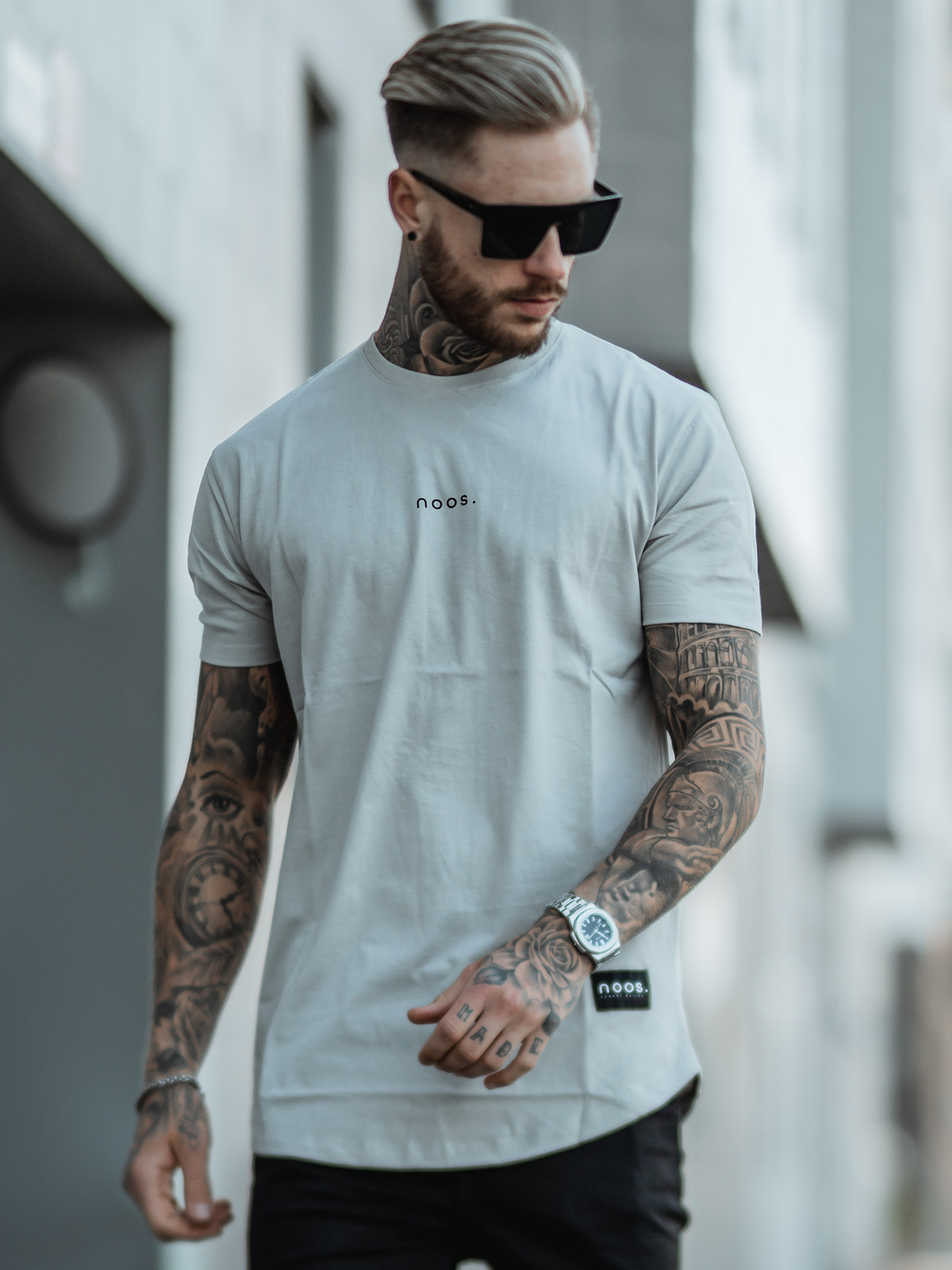 Sports Scoop Tee Stone Grey