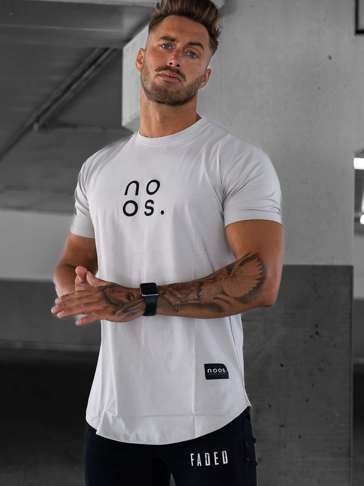 Gym Scoop Tee Stone Grey