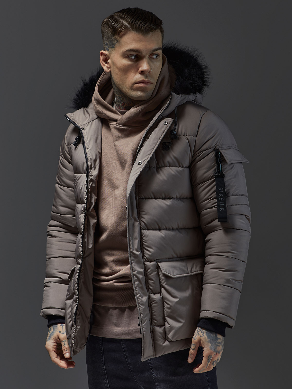 Advanced Puff Parka Dk Beige
