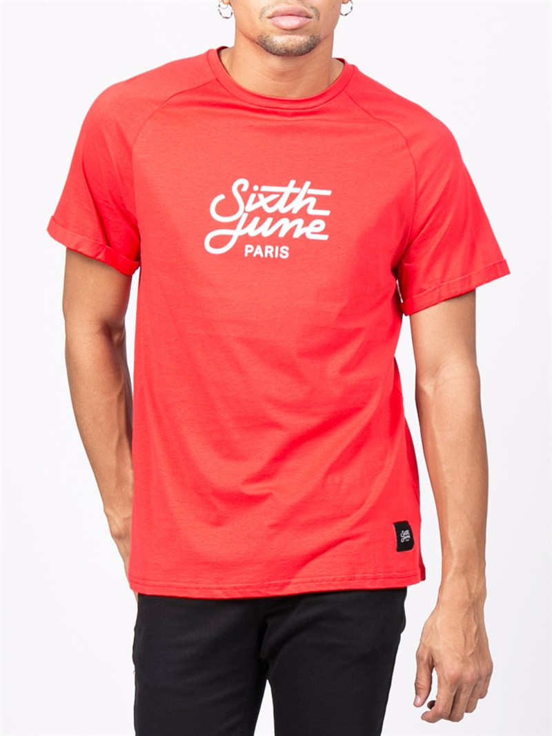 Raglan Logo Tee Red