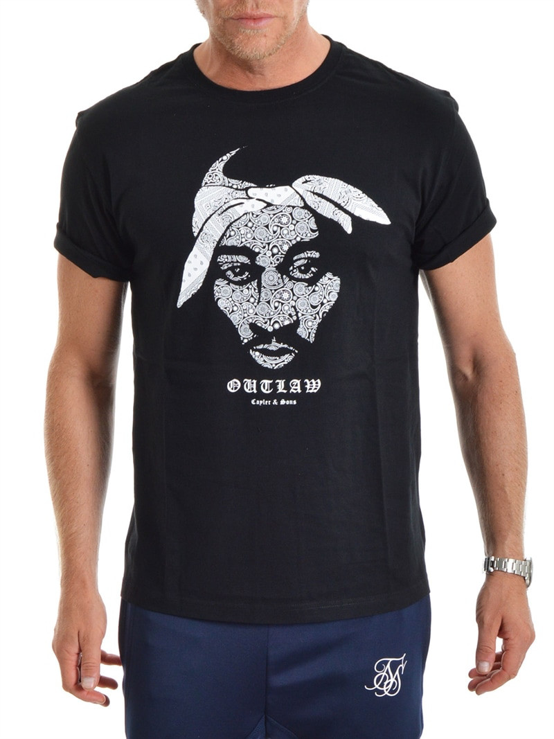 Labeled Tee Black/White
