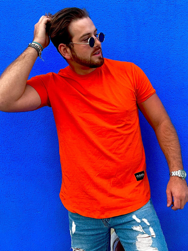 Athleisure Scoop Tee Orange