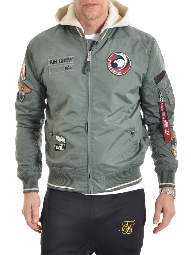 MA-1 TT Hood Patch Vintage Green