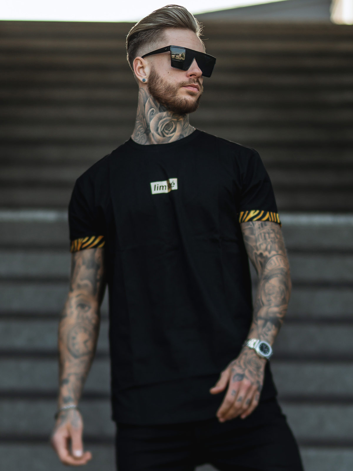 Tiger Sleeves Tee Black