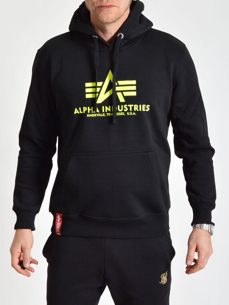 Basic Hoody Neon Print B/Y