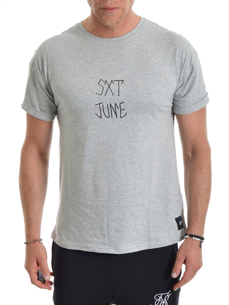 Skull Print Tee Grey