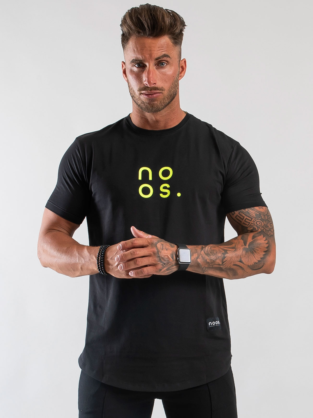 Gym Scoop Tee Black/Neon Yellow
