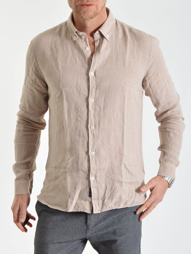 Linston Linen Shirt Sand