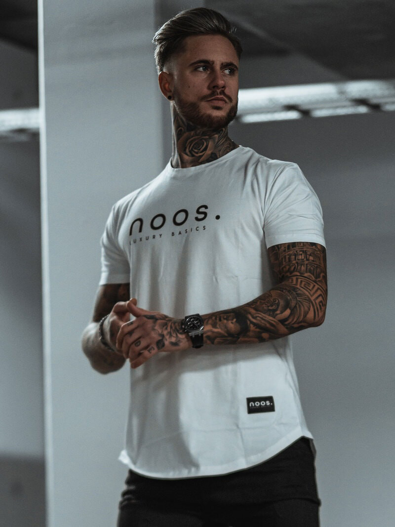 Big Logo Scoop Tee White