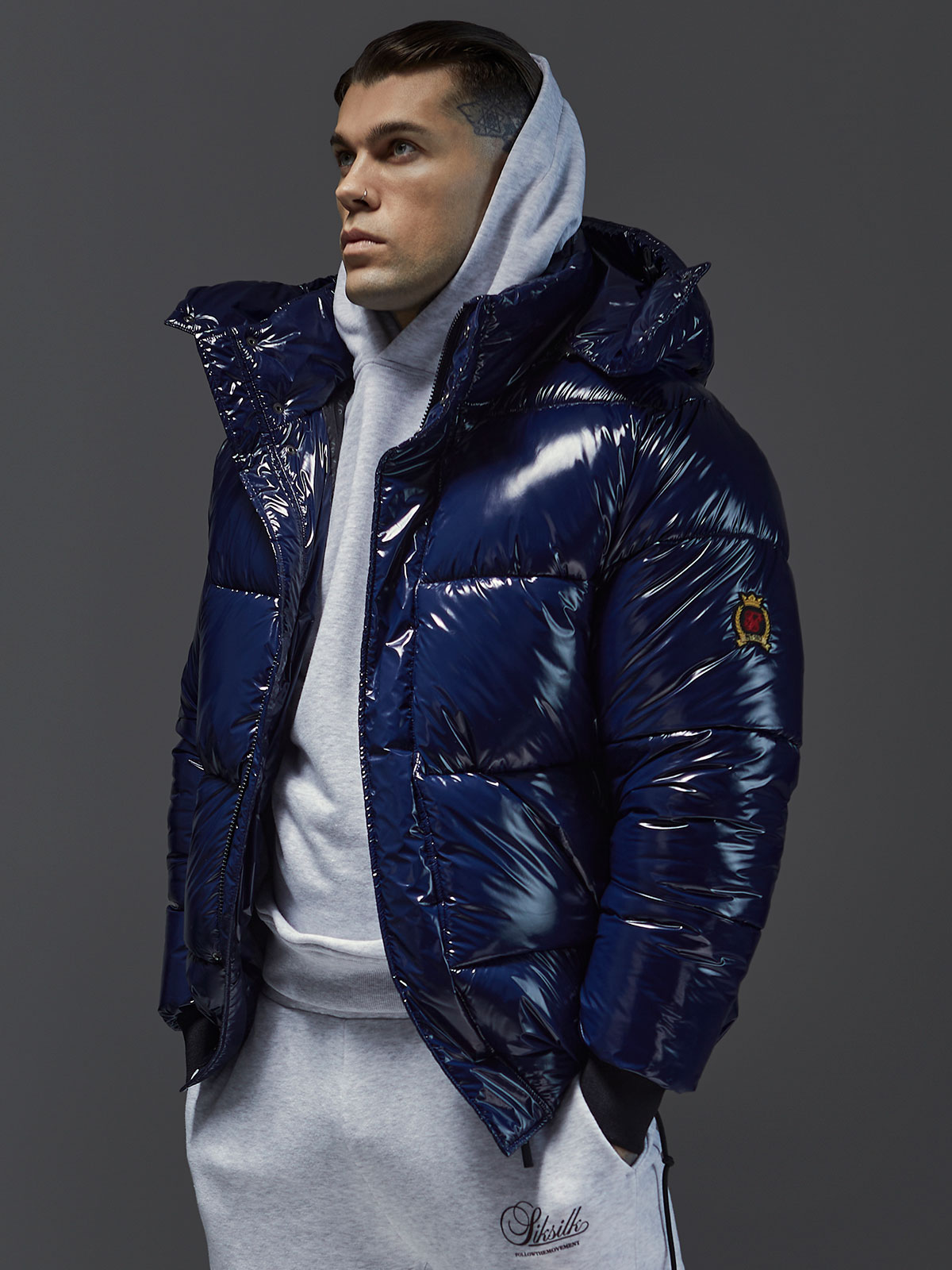 Navy Blue Puffer Jacket