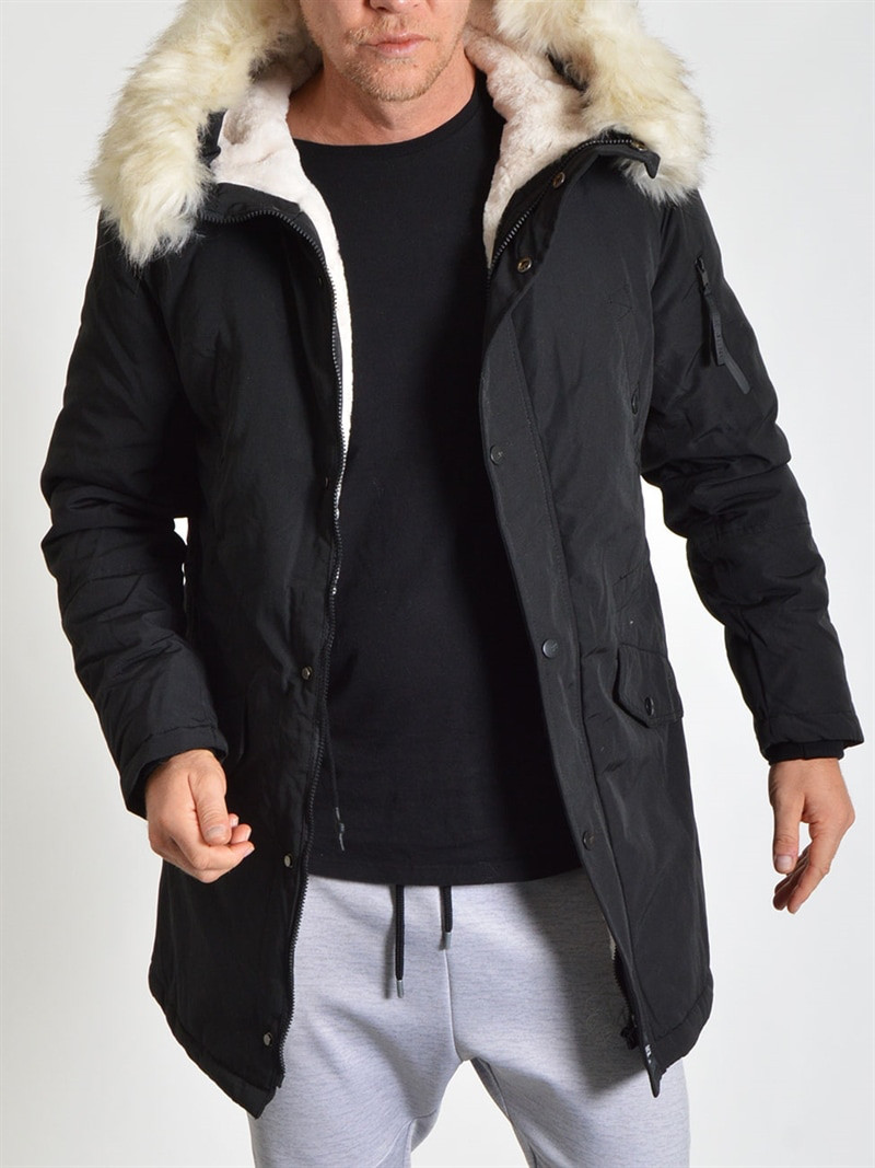Polycotton Parka Black/Offwhite