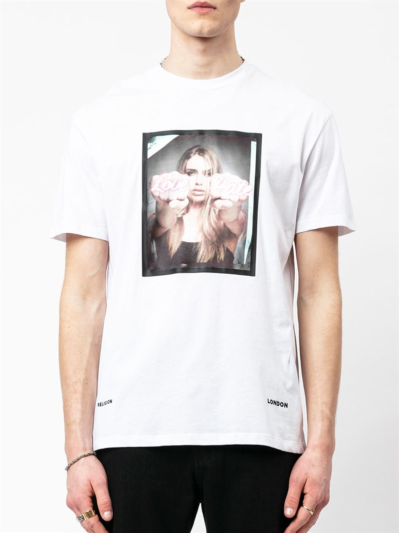 Love Hate Tee White
