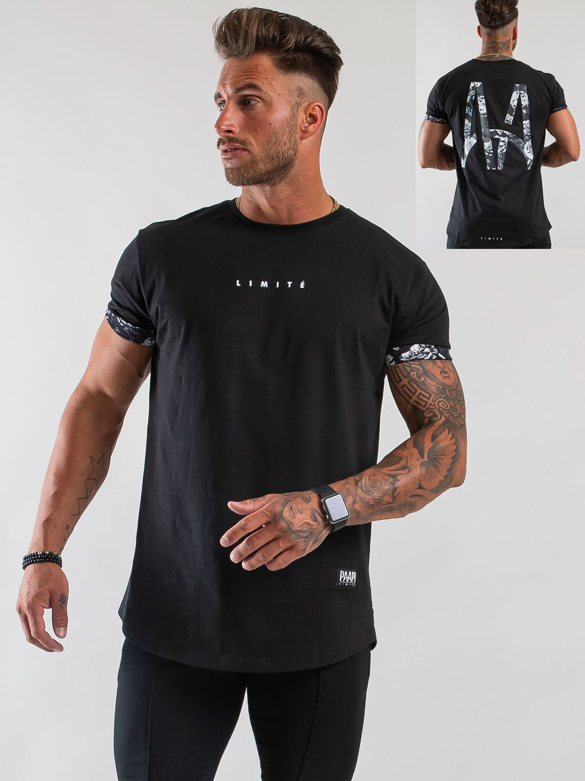 AA Rose Tee Black