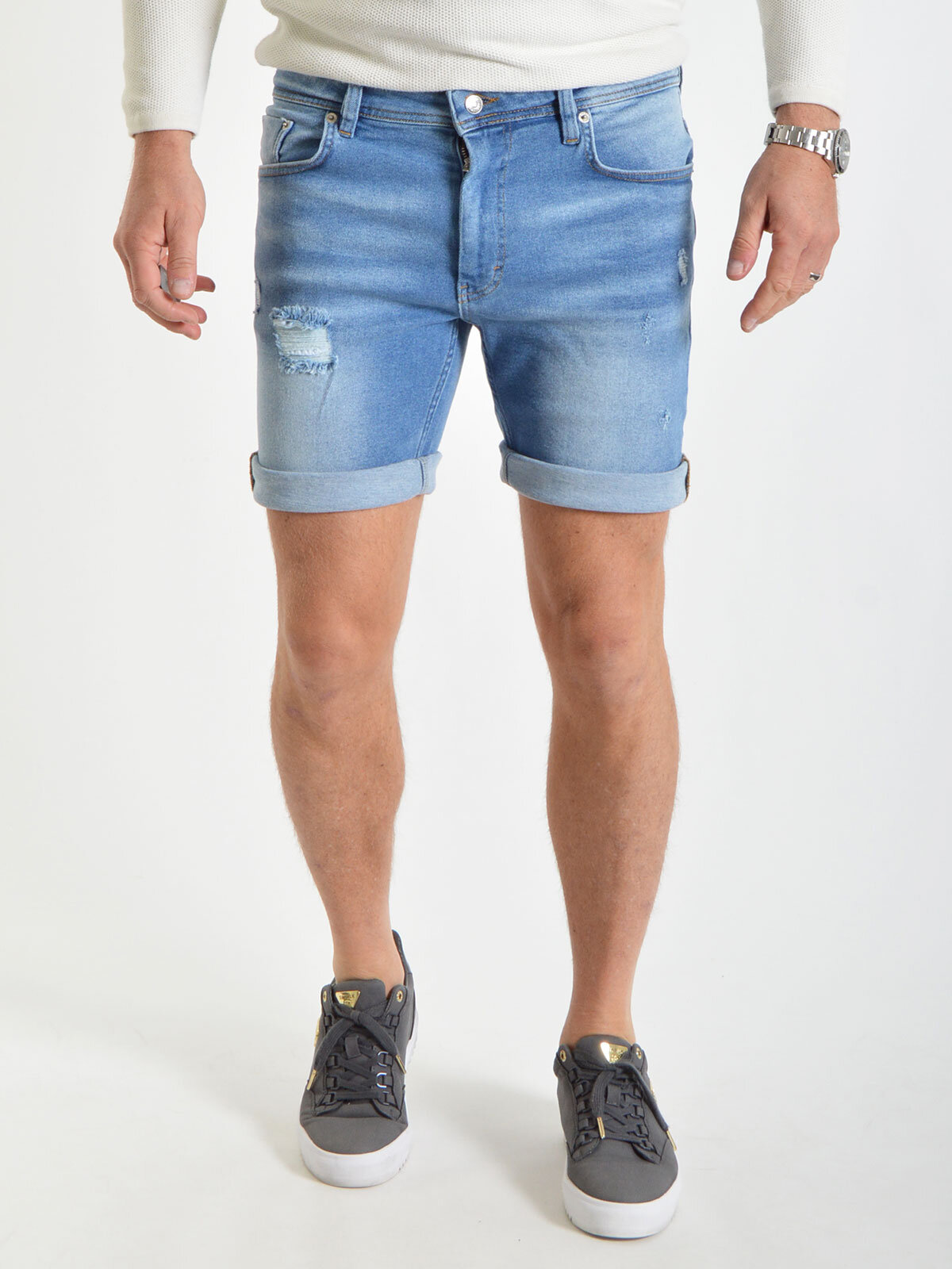 Mike Shorts Used Blue Destroy
