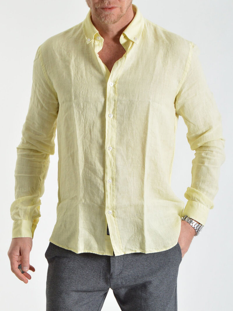 Linston Linen Shirt Light Yellow