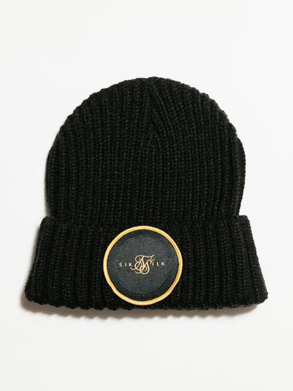 Rib Cuff Beanie Black/Gold