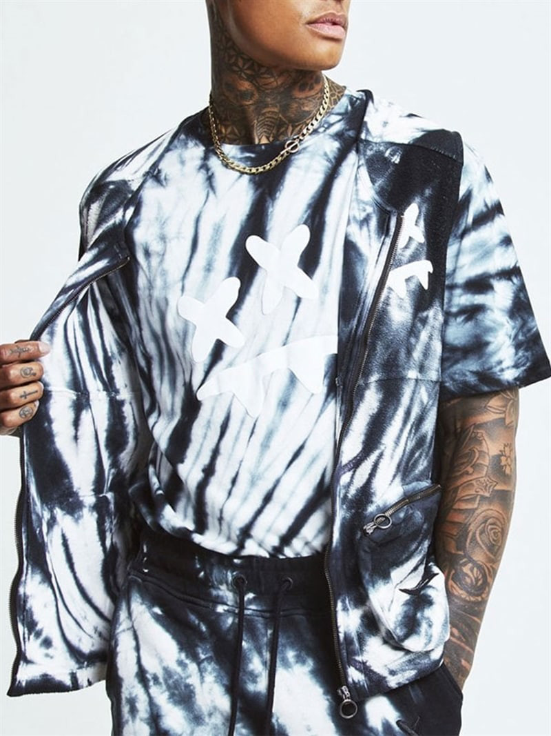 SA Utility Vest Black/White Tie Dye