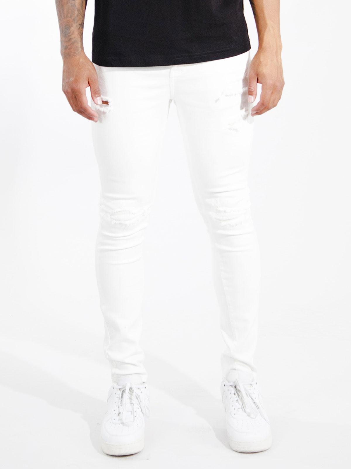 White Distressed Denims