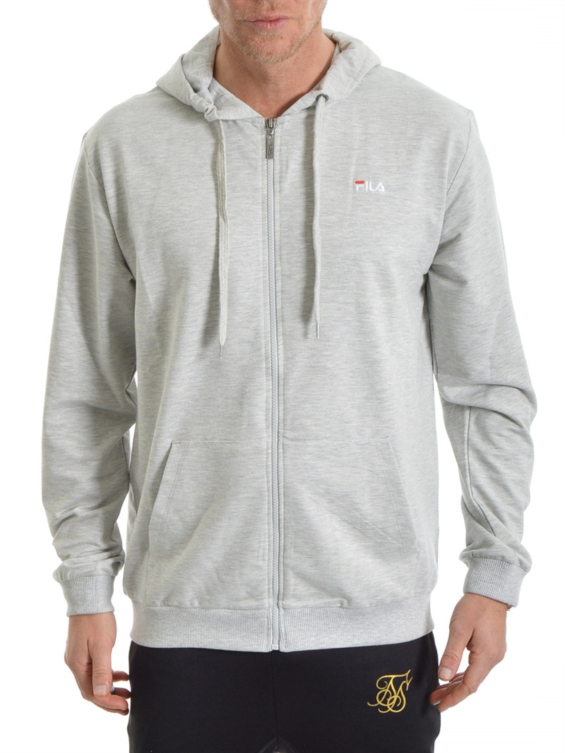 Michael Hooded Zip Sweat Grey