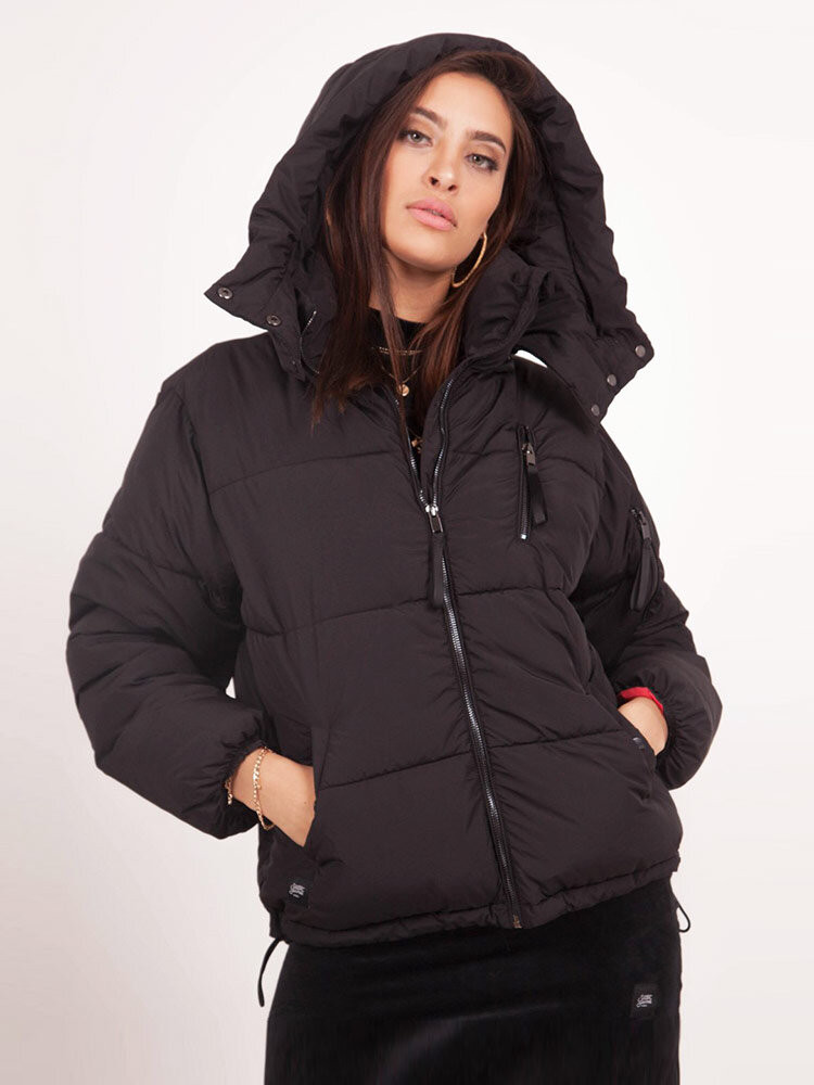 Sixth Womens Puffer Jacket Black