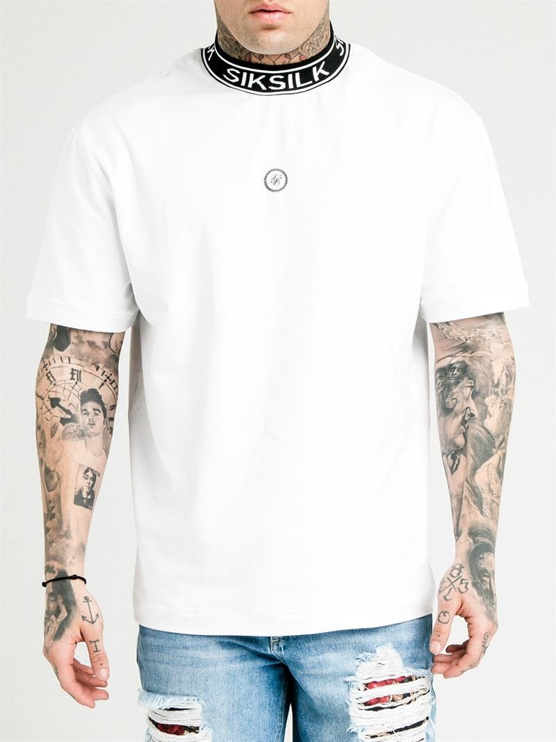 DA High Collar Essential Tee White