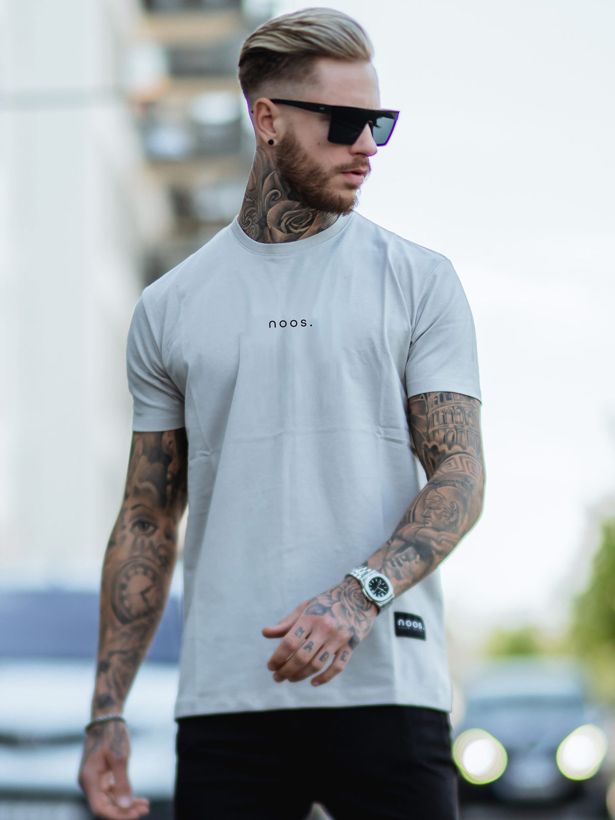 Sports Straight Tee Stone Grey
