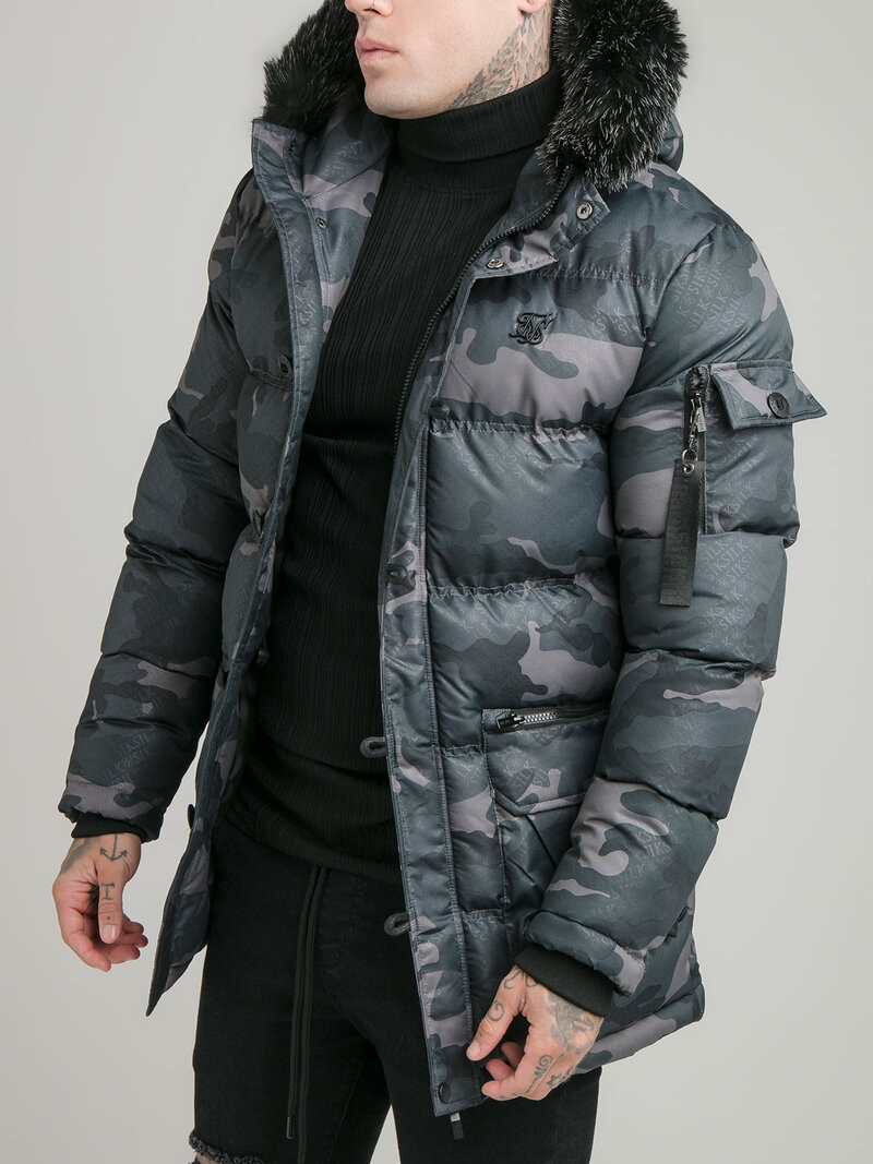 Advanced Puff Parka Black Camo