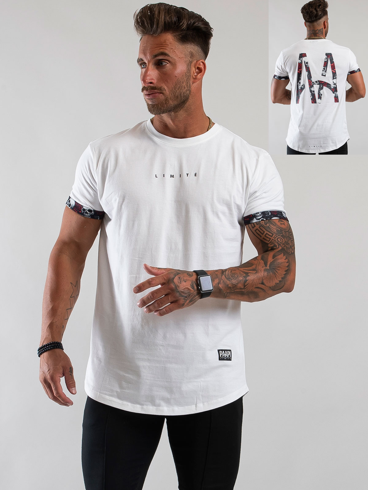 Skull Roses Tee White