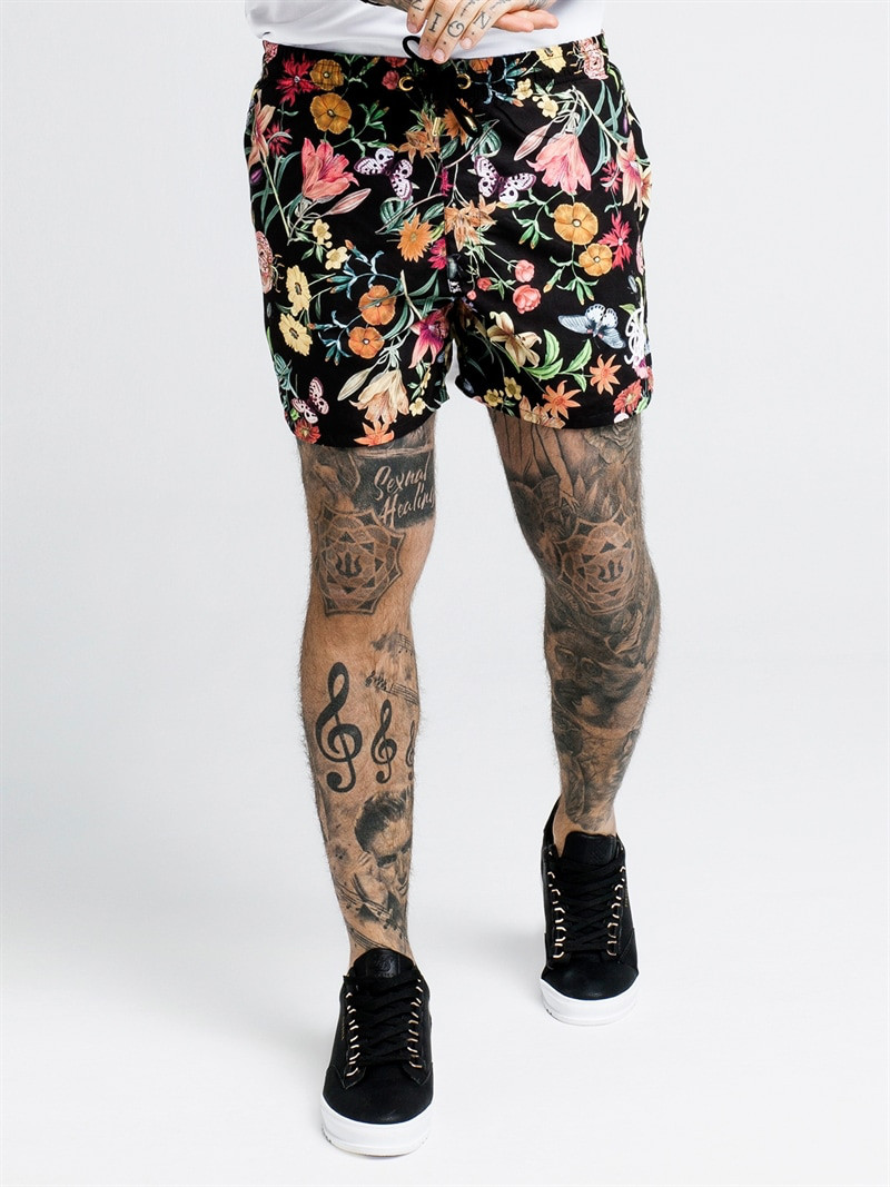 Secret Garden Swim Shorts Black